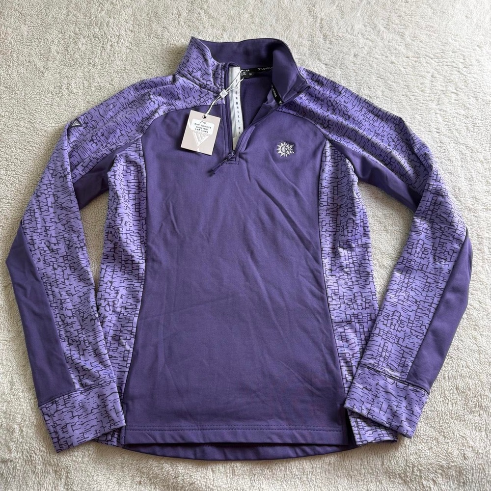 levelwear purple siren quarter zip nwt